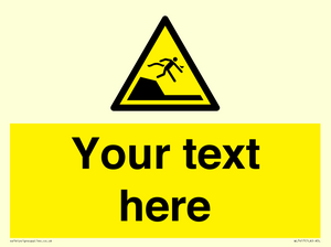 Custom Warning sudden drop in swimming or leisure pools